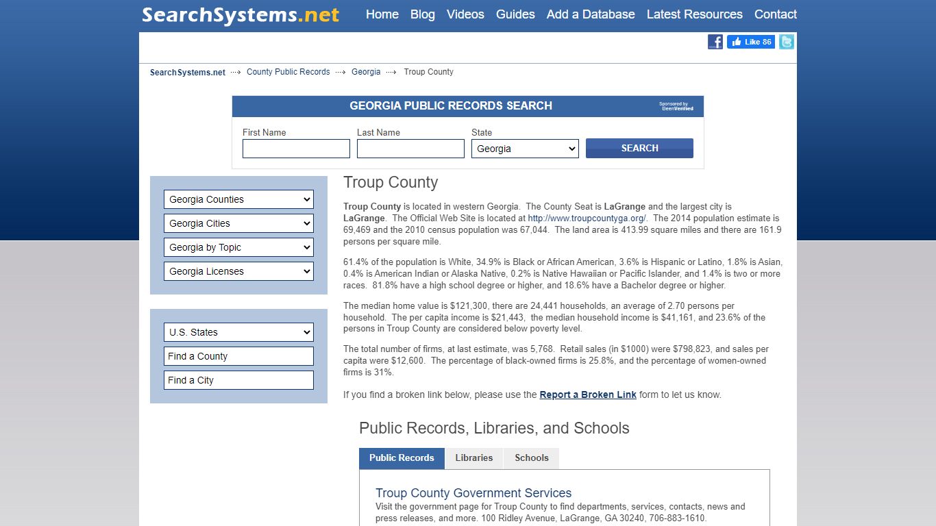 Troup County Criminal and Public Records